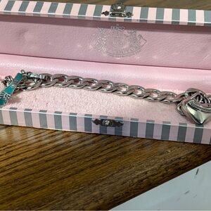 Juicy couture starter silver bracelet with charm